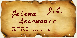 Jelena Lešanović vizit kartica